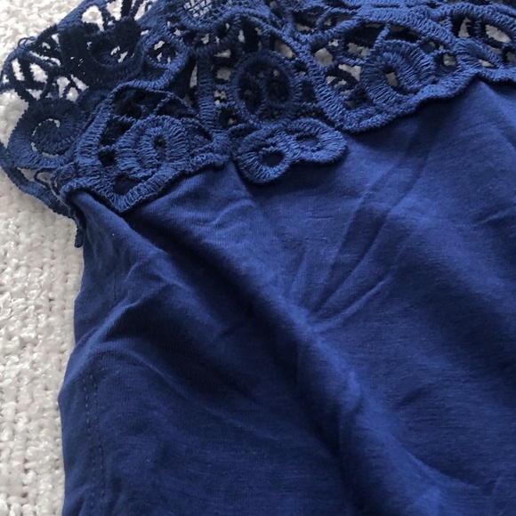 Revolutions by Rickis exlarge blue shirt. Lace insert at top, new or like new - Picture 2 of 5